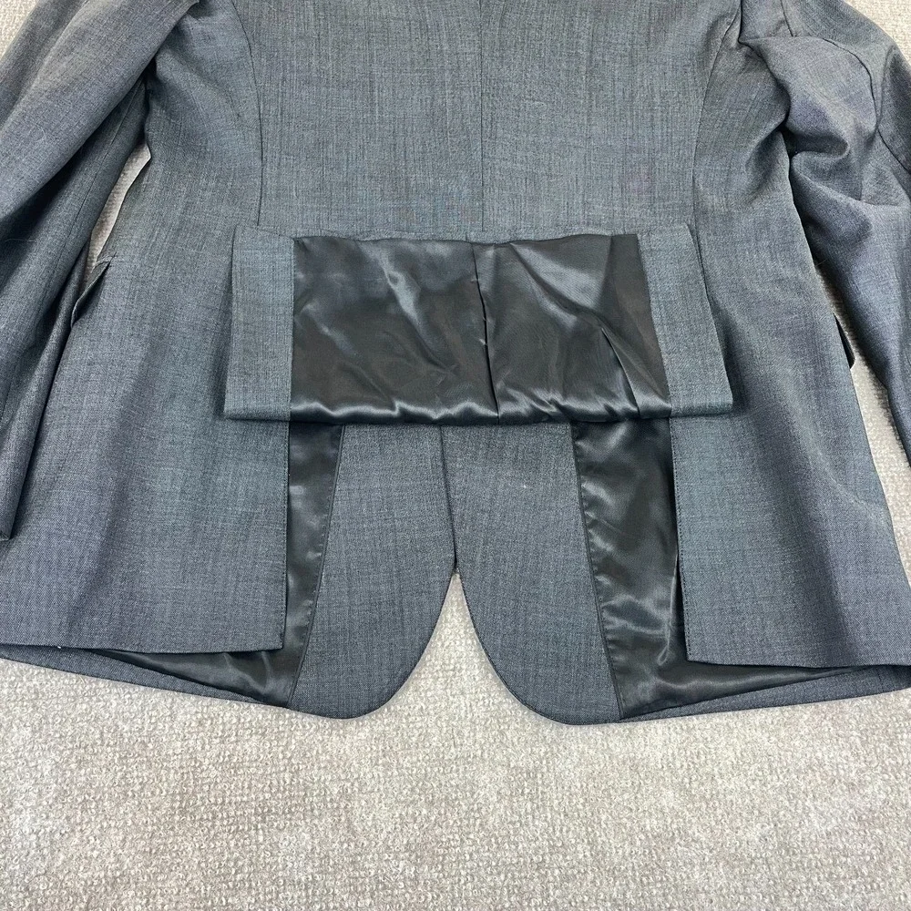 Calvin Klein Blazer Jacket Mens 44R Gray Extreme‎ Slim Fit Peak Lapel Business